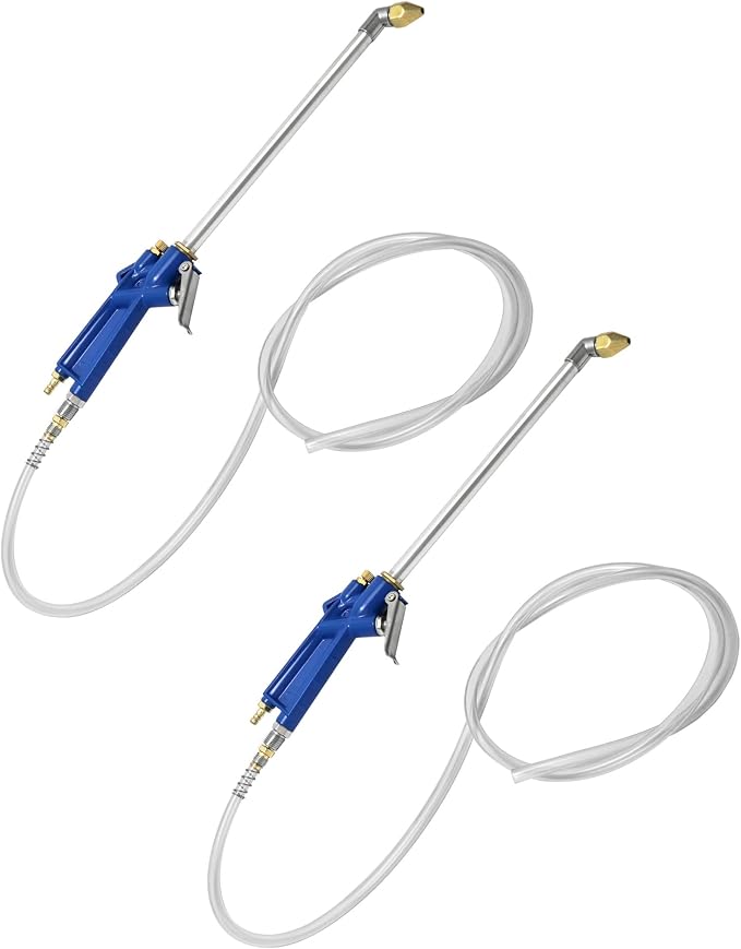 QWORK 2 Set Air Blow Gun Pneumatic Engine Cleaning Gun with 4Ft Hose, Cleaning Degreaser Sprayer Tool
