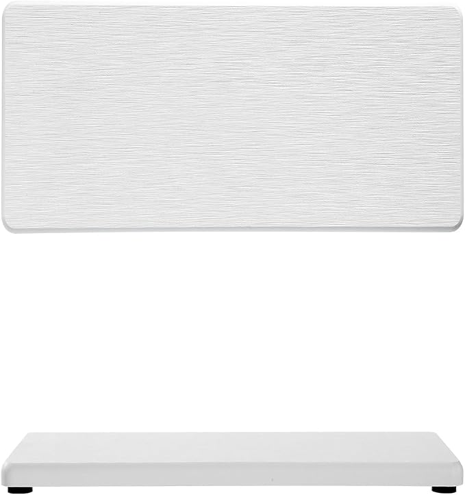 2PCS 7"x3.5" Water Absorbing Bathroom Sink Vanity Trays, Diatomite Stone Quick Drying Mat for Kitchen Counter, Dish Rack Dispenser Sponge Holder Caddy Organizer, White, 7"x3.5"