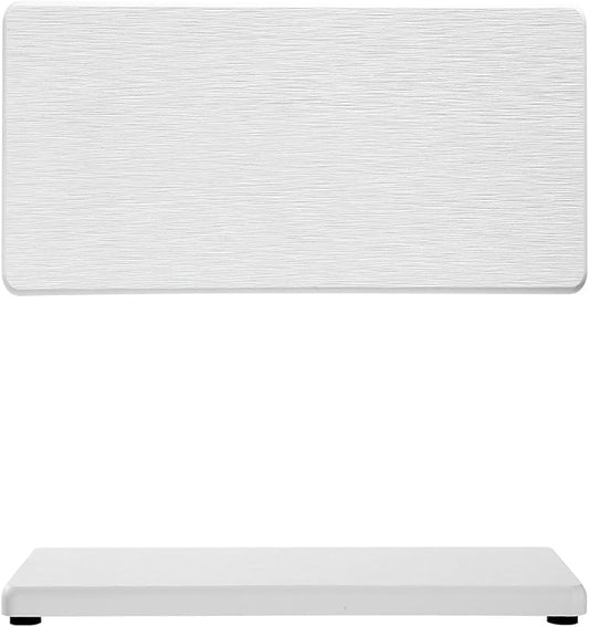 2PCS 7"x3.5" Water Absorbing Bathroom Sink Vanity Trays, Diatomite Stone Quick Drying Mat for Kitchen Counter, Dish Rack Dispenser Sponge Holder Caddy Organizer, White, 7"x3.5"