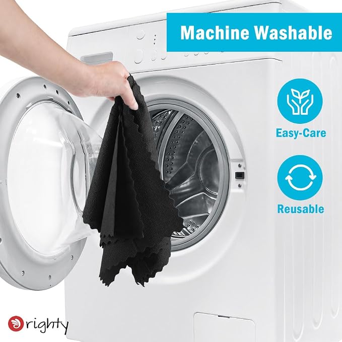 Orighty Microfiber Cleaning Cloth, 400 Pack Highly Absorbent Cleaning Rags, Household Cleaning Supplies, Reusable Microfiber Towels Lint Free Cloths for House, Kitchen, Car Care, 12x11 inch, Black