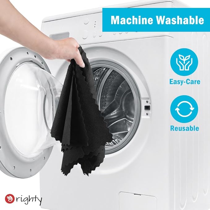 Orighty Microfiber Cleaning Cloth Bulk, 100 Pack, 11.5x11.5 inch, Black | Microfiber Towels for Cars, Multi-Purpose Shop Towels, Soft Highly Absorbent Cleaning Rags for Car, Home, Kitchen