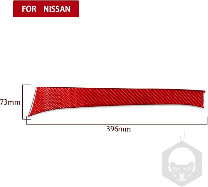 Red Real Carbon Fiber Trim for Nissan Rogue Accessories | for 2014-2020 / Rogue Sport 2017-2022 Co-Pilot Dashboard Cover Sticker Interior Thick Overlay Decal