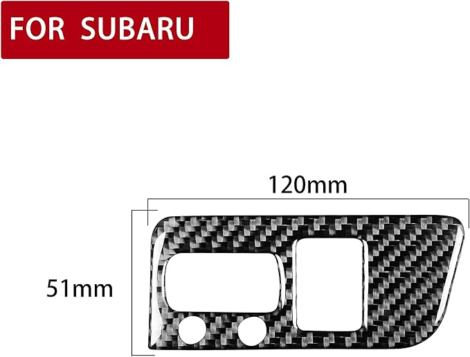 Real Carbon Fiber Trim for Subaru Accessories | for BRZ 2016 2017 2018 2019 2020 Headlight Switch Head Lamp Control Button Cover Interior Thick Overlay Decal - B