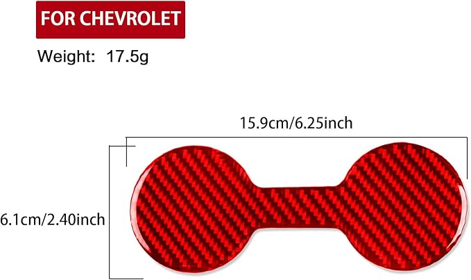 Real Carbon Fiber Trim for Chevy Malibu 9th Gen Accessories | for 2016-2024 Cup Holder Slot Mat Sticker Interior Thick Overlay Decal