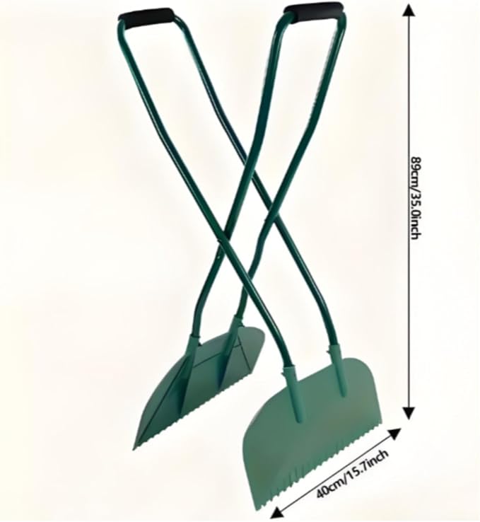 Debris Tongs with Long Handles Serrated Leaf Collectors Labor-Saving for Garden Cleanup, Lawn Tidying