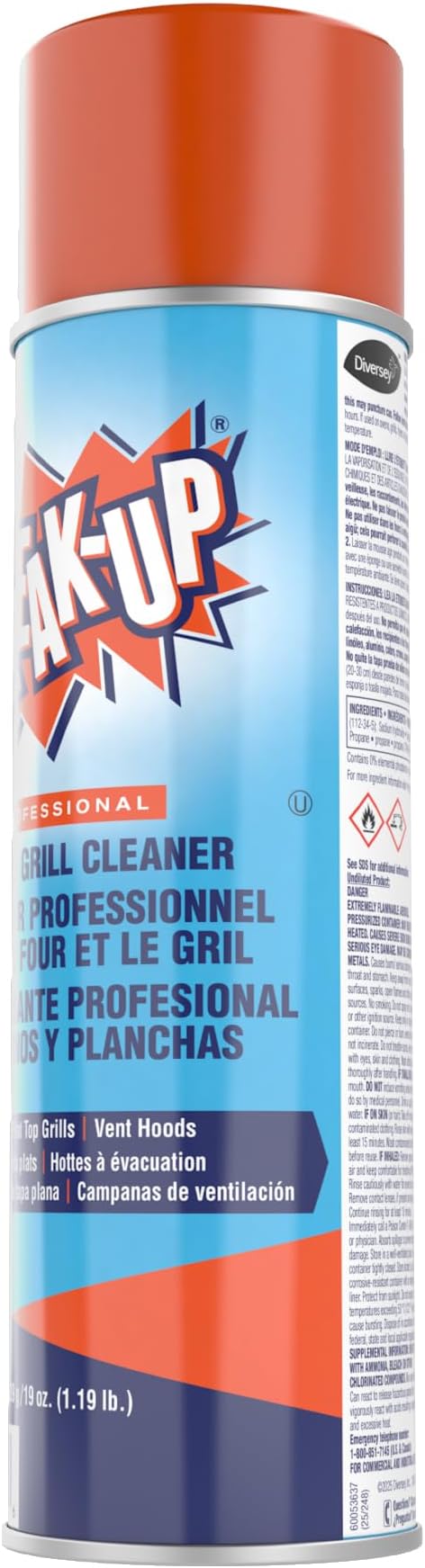 Diversey Break-Up Oven & Grill Cleaner, Aerosol Spray, 19 oz