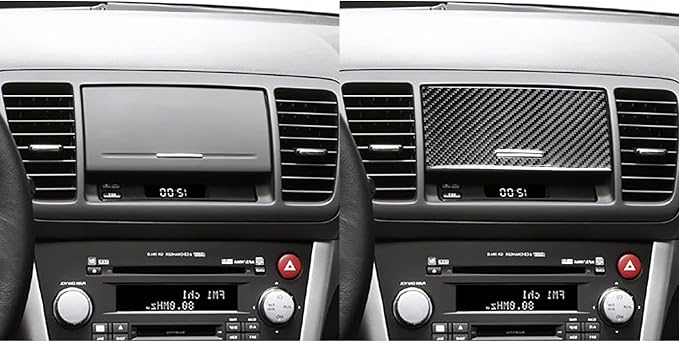 JKYUKU Real Carbon Fiber for Subaru Accessories Center Console Navigator | for Legacy/Outback 2005-2009, Black Center Console Navigator Sticker, Premium Sporty Look, Easy Installation/Removal