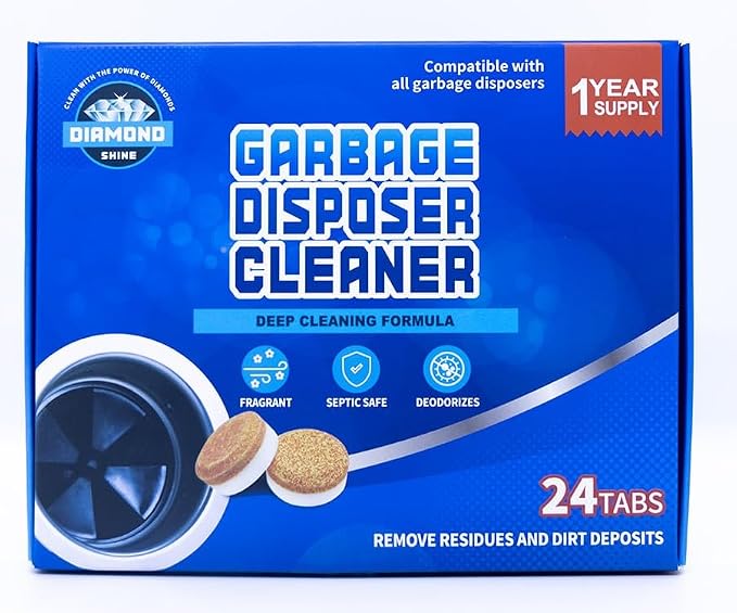 Diamond Shine Appliance Cleaner Bundle, 72 Tablets Total – Dishwasher, Garbage Disposal & Washing Machine Descaler Tabs – Septic Safe, Deodorizing, 1-Year Supply