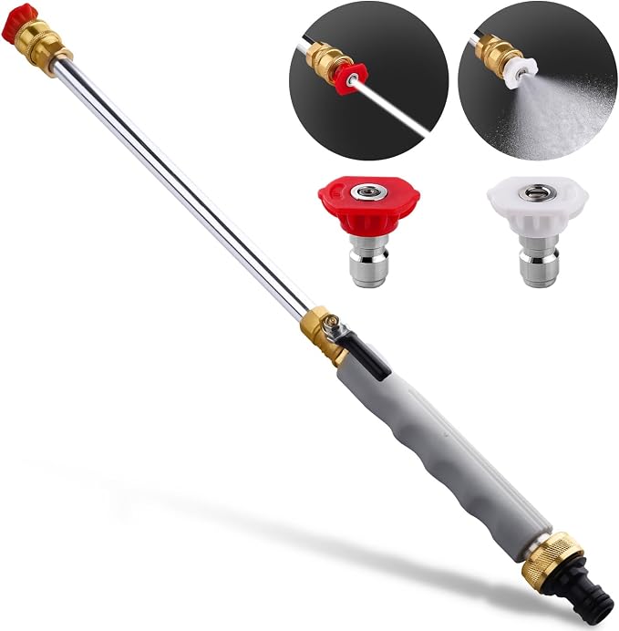 2026 Upgraded Jet Nozzle Power Washer for Garden Hose, Includes 2 High-Pressure Nozzles and Quick Connectors | Hydro Jet High Pressure Washer Tools