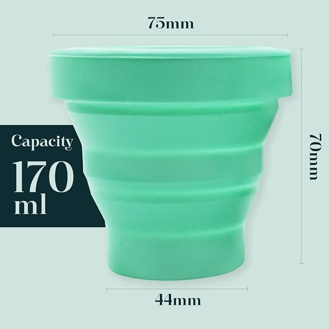 SHORDY Menstrual Cups Sterilizer Case – Collapsible Silicone Microwave Steamer & Cleaner to Boil, Sterilize & Store Menstrual Cup, Period Cups & Discs – Compact, Reusable & Travel-Friendly