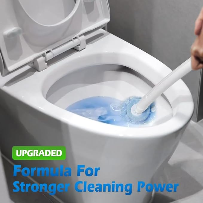 60 Count Toilet Brush for Clorox,Disposable Toilet Cleaner Refill Pads | Disposable Toilet Brush Heads, Toilet Bowl Cleaner, 4X Cleaning Power,Pre-Loaded Cleaning Formula, Bathroom Cleaning Supplies