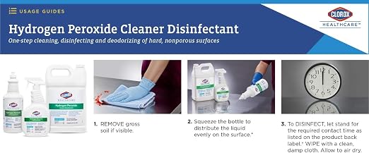 Clorox Healthcare Hydrogen Peroxide Cleaner Disinfectant, Bleach Free, 32 Fluid Ounces (Package May Vary)