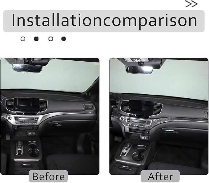 Dashboard Panel Cover Trim for Honda Pilot 2016-2022/ Ridgeline 2017-2023/ Passport 2019-2023, Instrument Panel Trim Strip, Center Console Button Switch Trim Frame (Center Console Decorative Strip)