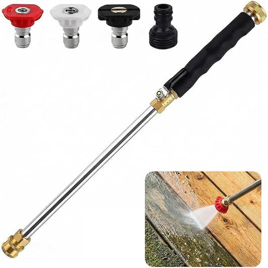 Saker 2026 Upgraded Jet Nozzle Power Washer - High-Pressure Hose Nozzle, Universal Garden Hose Attachment, Heavy-Duty Brass Pressure Washer Wand, 3 Spray Modes for Car, Driveway, Outdoor Cleaning