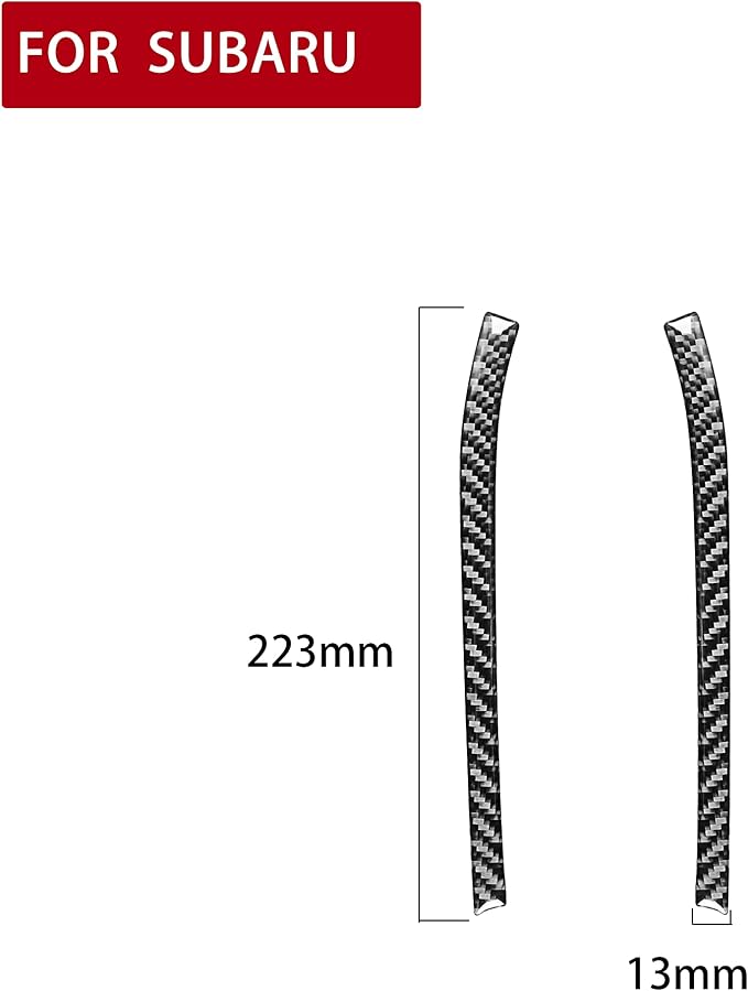 Real Carbon Fiber Trim for Subaru Accessories | for BRZ/Scion FR-S/Toyota 86 2016 2017 2018 2019 2020 Radio Control Panel Side Strip Interior Thick Overlay Decal