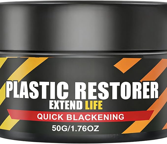 Car Trim Restorer 50g Coating with Sponge | Black Trim Restorer Automotive for Vehicle Interior Exterior Tire Headlight Engine Wheel Window Dash