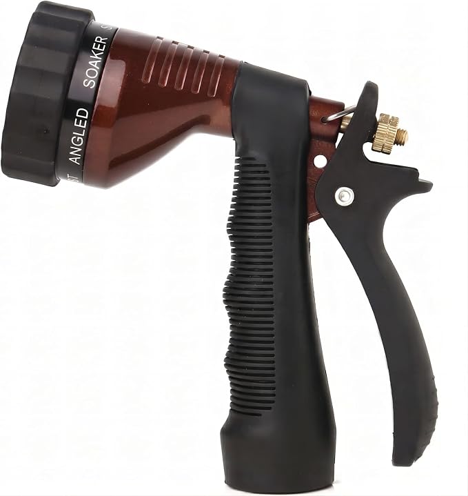 GREEN MOUNT Water Hose Nozzle Spray Nozzle, Metal Garden Hose Nozzle with Adjustable Spray Patterns, Perfect for Watering Plants, Washing Cars