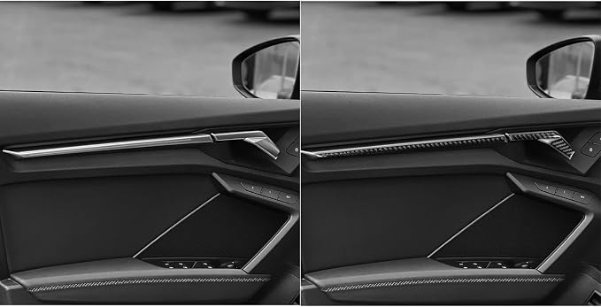 Real Carbon Fiber Door Stickers Fit for Audi A3 8Y S3 2021-2025 | Door Panel Trim Accent Decorations | Accessories | Thick Overlay