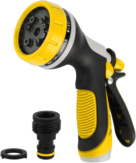 Garden Hose Nozzle High Pressure Leak Proof Spray Water Hose Nozzle Sprayer | Thumb Control Hose Sprayer, 10 Spray Modes On-Off Valve, High Pressure Leakproof Non-Slip Grip for Garden Plant Lawn Pet Wash
