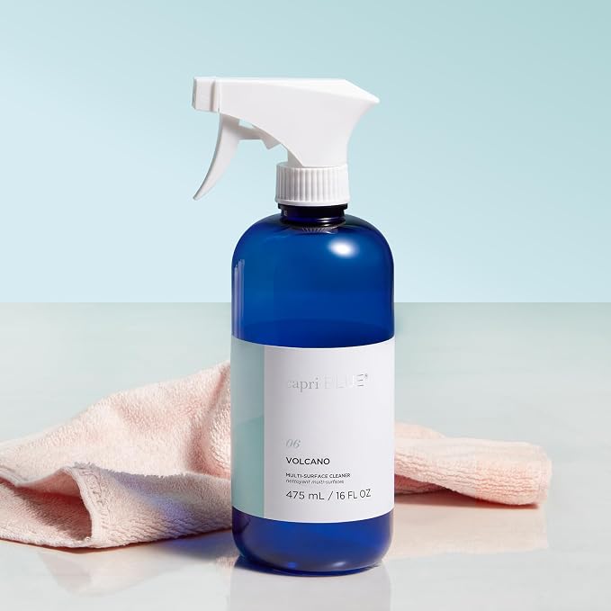Capri Blue Volcano Multi Surface Cleaner Spray - Multi Purpose Cleaner - Cleaning Spray Safe for Countertops, Granite, & More - Vegan & Cruelty Free Cleaning Supplies (16 fl oz)