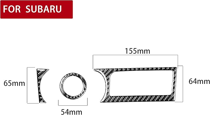 Real Carbon Fiber Trim for Subaru Accessories | for BRZ 2016 2017 2018 2019 2020 Engine Stop Start Button Cover Storage Box Panel Interior Thick Overlay Decal - A