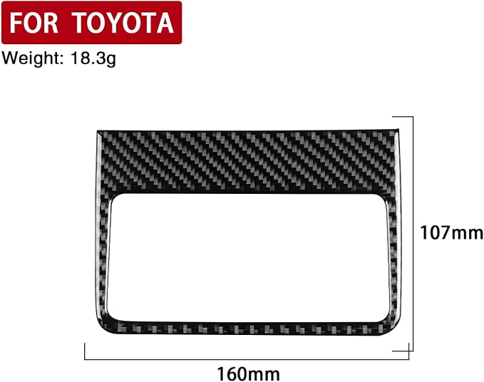 Real Carbon Fiber Trim for Toyota Camry Accessories | for 2012 2013 2014 Rear Row Air Vent Wind Outlet Decoration Panel Frame Sticker Interior Thick Overlay Decal