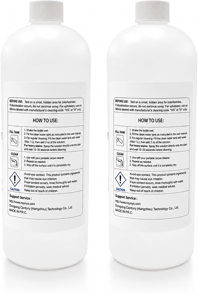 UltraX Spot & Stain Solution for Carpet & Upholstery, Deep Cleaning Formula for Tough Stains & Odors, Low Residue, best with DEARBBEE Portable Carpet & Upholstery Spot Cleaner Machine, 2-Pack