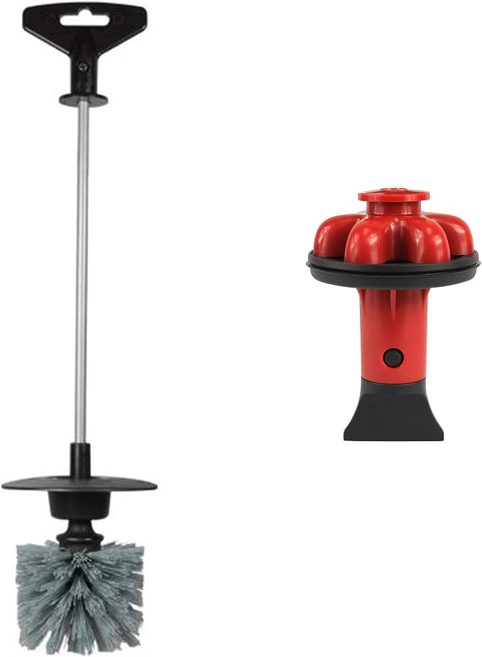 Next by Danco 10926A | Brush. It Garbage Disposal Cleaning Brush & Disposal Genie II (Red) Combo I Kitchen Sink Drain Splash Guard I Dish Soap Reservoir I Strainer & Stopper I Food Scraper