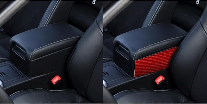 Real Carbon Fiber Trim for Toyota Camry Accessories | for 2012 2013 2014 Center Armrest Storage Box Sides Decoration Panel Interior Thick Overlay Decal