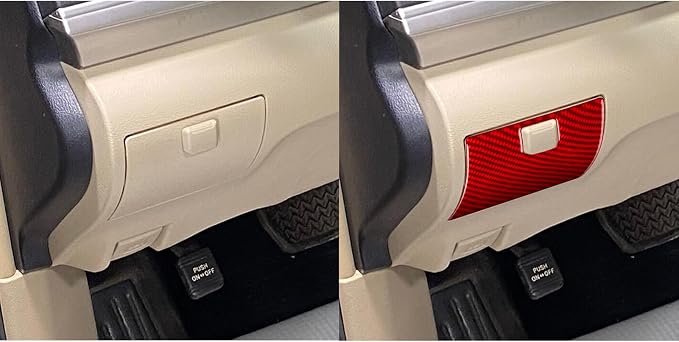 Real Carbon Fiber Trim for Toyota Camry Accessories | for 2012 2013 2014 Co-Pilot Storage Box Panel Interior Thick Overlay Decal