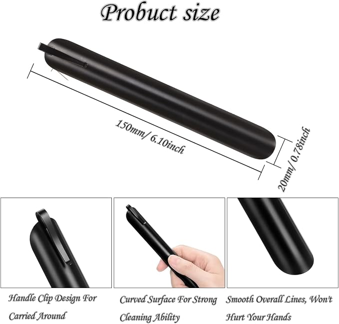 Table Crumb Sweepers for Servers Bread Crumber Cleaner Stainless Steel for Tablecloth in Restaurants and Homes, Servers, Waitresses Tool Accessories(Black)