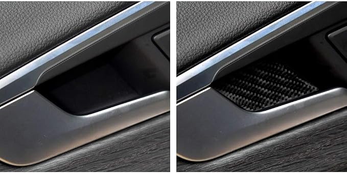 Real Carbon Fiber Trim for Audi Accessories | for B9 A4 S4 A5 S5 2020-2025 / RS5 2021-2025 Inner Door Handle Panel Interior Thick Overlay Decal