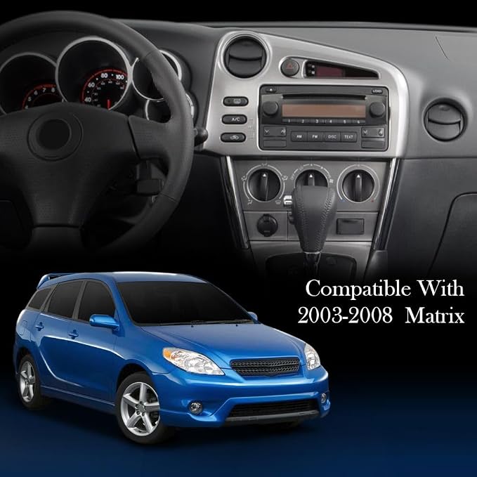 DOTCOM Center Dash Radio Bezel Vent Compatible with Toyota Matrix or Pontiac Vibe 2003 2004 2005 2006 2007 2008 with Same Button Configuration Silver