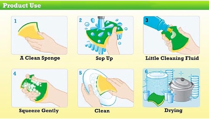 Kitchen Cleaning Sponge,Eco Non-scratch for Dish,Scrub Sponge(Pack of 24)