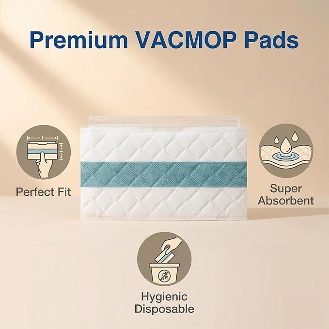 Disposable Replacement Pads for Shark Vacmop Pro,10-Pack Refills Compatible with VM252, VM200, VM250, VM251, VM190, VM200C, VM252C, QM250, VC205 for All Hard Floors