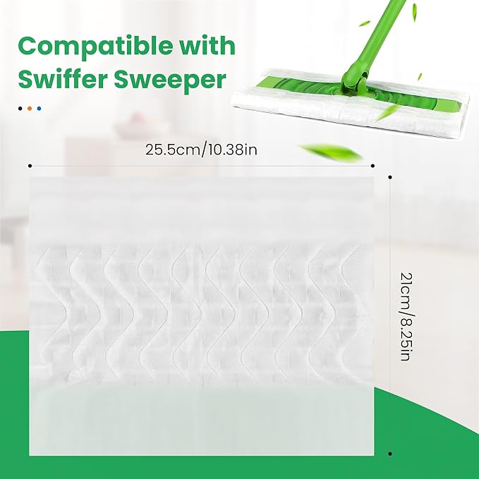 Pure Realm 60 Count Swiffer Dry Cloths Compatible with Swiffer Sweeper Mop | Deluxe 2-in-1 Floor Mopping and Limited Edition Pink Wicked, Cleaning Dust and Hair, for Swiffer Dry Sweeping Cloths