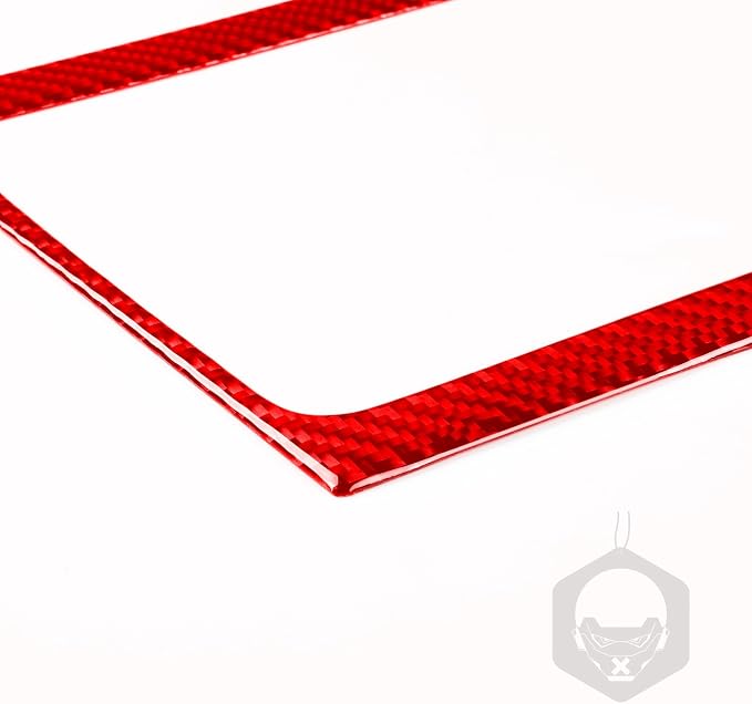 Red Real Carbon Fiber Trim for KIA Forte K3 Accessories | for 2019 2020 2021 2022 2023 2024 Cup Holder Frame Sticker Interior Thick Overlay Decal