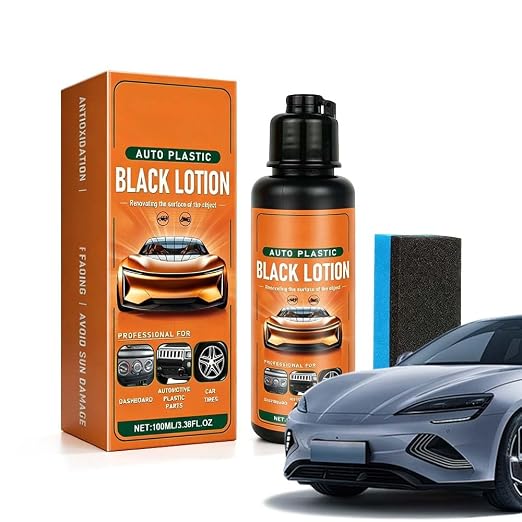Auto Plastic Restorer Kit, 2026 New Car Plastic Restorer, Automotive Black Lotion for Dashboard, Multi Functional Dashboard Polish for Car Interior Care (1)