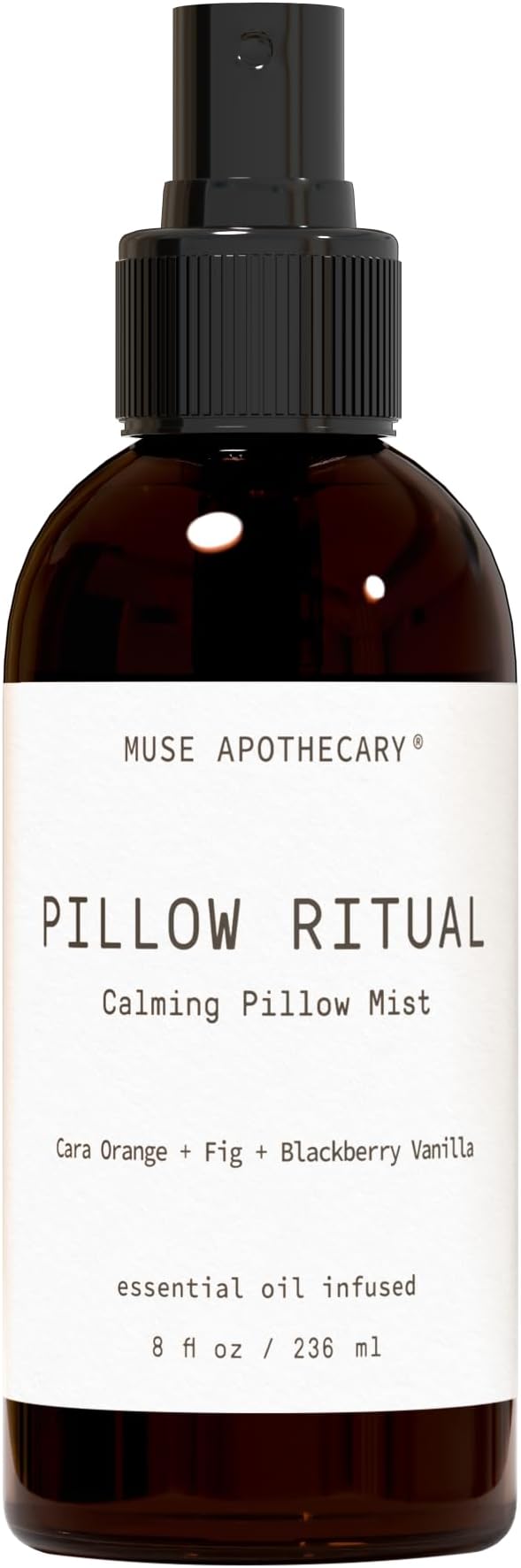 Muse Apothecary Pillow Ritual - Aromatic, Calming and Relaxing Pillow Mist, Linen and Fabric Spray - Infused with Natural Aromatherapy Essential Oils - 8 oz, Cara Orange + Fig + Blackberry Vanilla