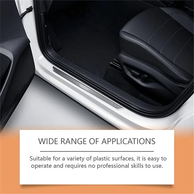Auto Plastic Restorer Kit 100ml, Black Lotion for Dashboard Door Panel Bumper Tire Trim, Fast Drying Long Lasting Coating with Sponge (1PC+1*Sponge)