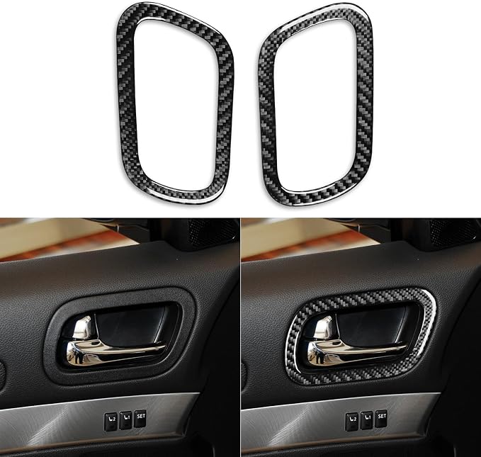 Real Carbon Fiber Trim for Infiniti Accessories | for G35 G37 G25 Q60 Q40 2007-2015 X S Convertible Door Inner Frame Interior Thick Overlay Decal