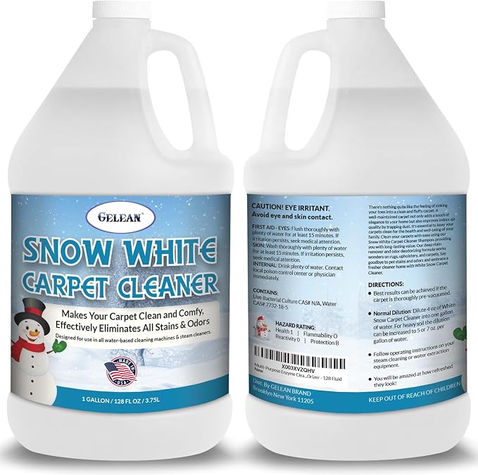 Carpet Cleaner Shampoo - MADE IN USA - Concentrate Carpet Cleaner & Deodorizer - Pet Stain And Odor Remover - Rug Extracting Shampoo, Upholstery, and Machine Use - Fresh Scent (128 Fl Oz)