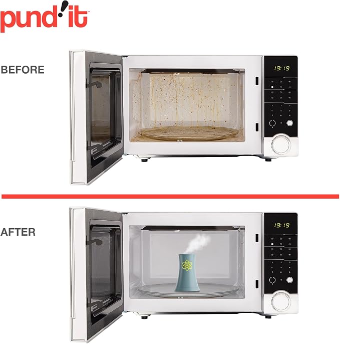 Pund'it Micro Nuke, Microwave Steam Cleaner and Deodorizer For Inside | Nuke Your Microwave Clean In 7 Minutes | Easy To Use Steam Cleaner For Inside of The Microwave | Fun Nuclear Reactor Design