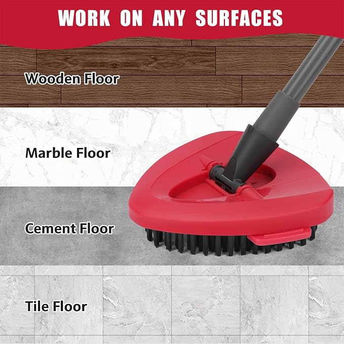 1 Pack Scrub Brush Replacement Head for O Cedar EasyWrin Spin Mop 1 Tank System, Spin Mop Replace Head Base, Shower Floor Scrubber, Hard Bristle Cleaning Brush for Bathroom Kitchen Wall Tile