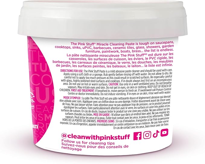 Stardrops The Pink Stuff Cleaning Paste 500g, Multi Purpose Cleaner for Kitchen, Bathroom, Tiles, Glass, Shower, Oven, Sink, Stainless Steel, Removes Grease, Grime & Stains