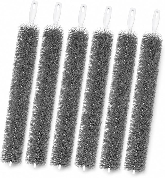 6 Pack Fan Cleaning Brush, Bendable Blinds Cleaner Tool for Vents | 6 reusable fan cleaning brushes with flexible bristles for fans, blinds, vents, screens, tracks and narrow gaps.