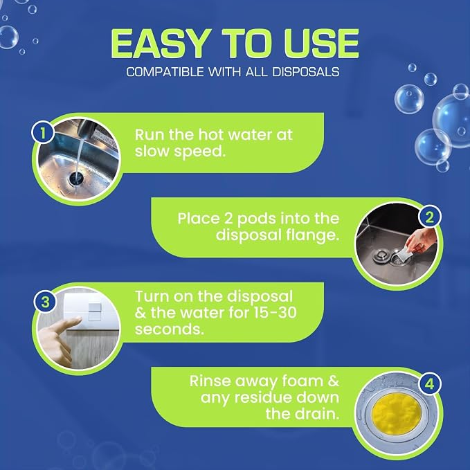 72 Tablets for a Sparkling Kitchen – 48 Dishwasher Cleaner & Washing Machine Cleaner Tablets + 24 Garbage Disposal Deodorizer Packets -Deep Cleaning, Drain Maintenance & Septic Safe Maintainance