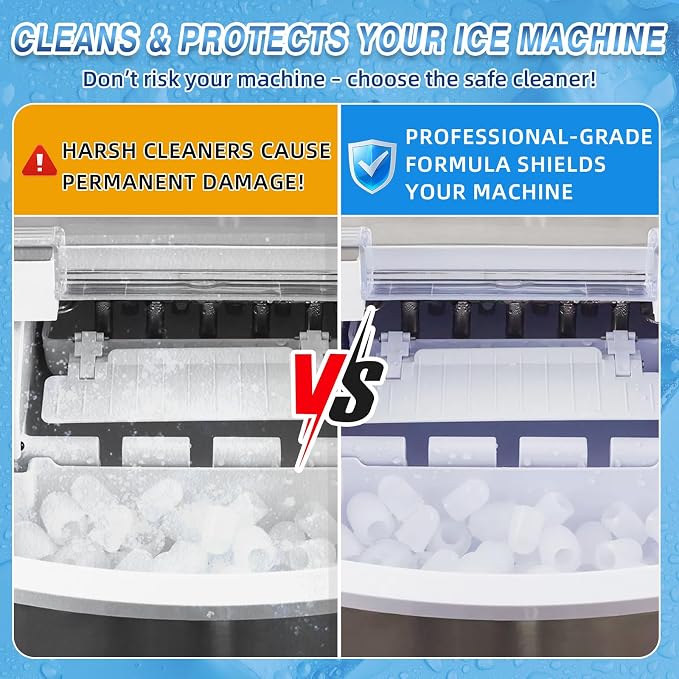 Bellisinno Ice Machine Cleaner Tablets, 36 Pack Countertop Ice Maker Cleaner, Nickel Safe Scale Remover for Countertop, Helps Remove Hard Water and Mineral Buildup