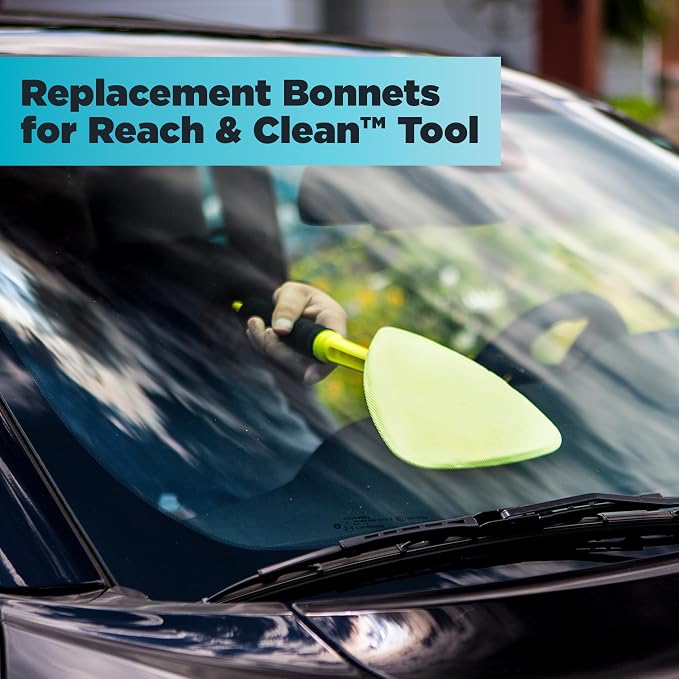 Invisible Glass 95183 Original Reach and Clean Tool Replacement Elastic Microfiber Bonnets, Pack of 3