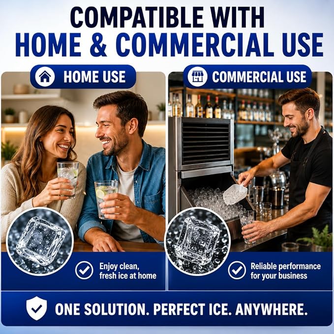 Ice Machine Cleaner Tablets Descaler – 24 Pack (1 Year Supply) – Nickel-Safe, Removes Mold & Improves Taste – Compatible with Countertop & Nugget Ice Makers